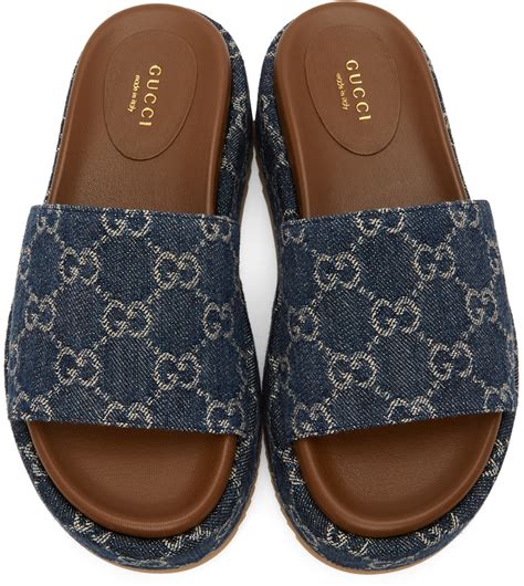 gucci slides for females|gucci denim slides.